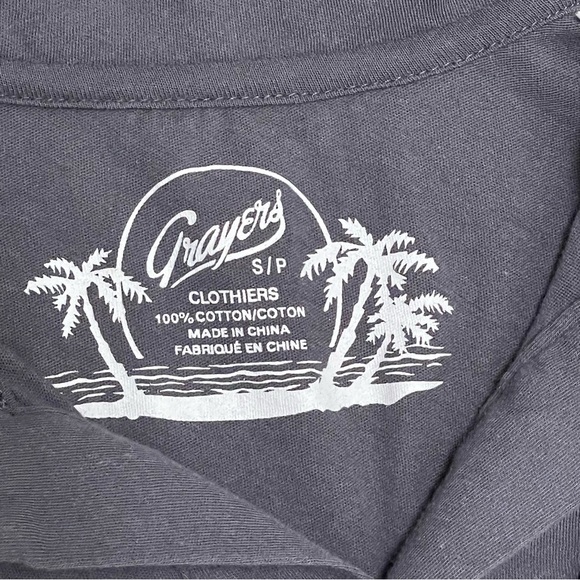 Grayers Clothiers Kovac Twisted Polo Shirt Men's Washed Black Short Sleeve NWT. - Picture 4 of 7